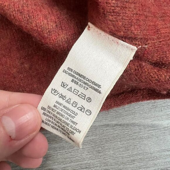Free People Burnt Orange Forever Cashmere Sweater Boho Slouchy Size S - Picture 5 of 6